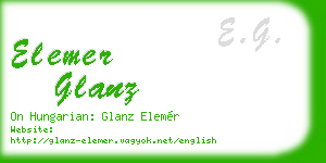 elemer glanz business card